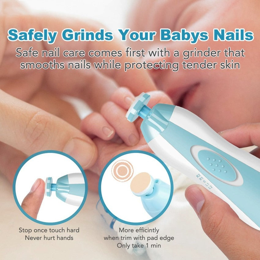Premium 6-in-1 Electric Baby Nail Trimmer Set – Safe Infant Nail Filer, Clipper Alternative Kit with Storage Case - Random Color(free shipping)