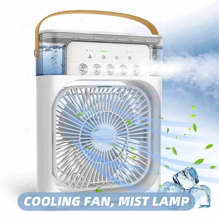 Handheld Folding Turbo Fan With 5 Speed Adjustment Portable Rechargeable Cooling Device