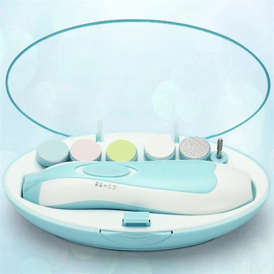 Premium 6-in-1 Electric Baby Nail Trimmer Set – Safe Infant Nail Filer, Clipper Alternative Kit with Storage Case - Random Color(free shipping)